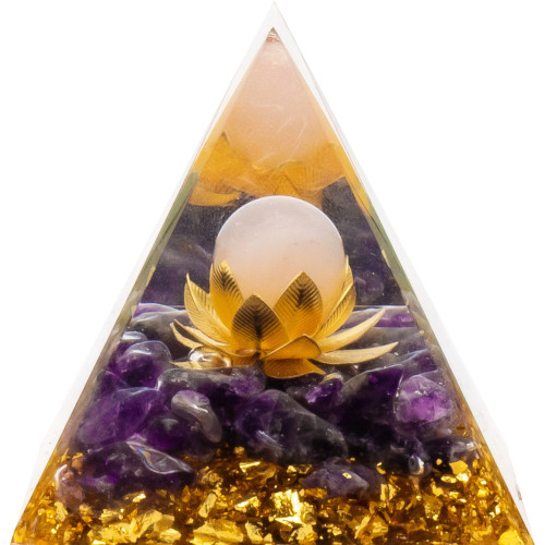 Pyramide Orgonite Amésia - Résine et Améthyste - Lily Parker