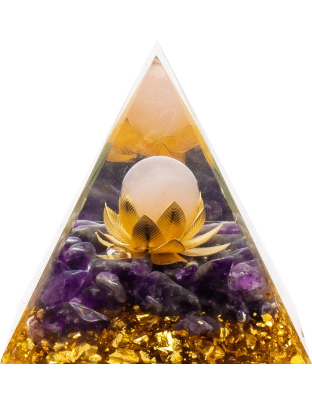 Pyramide Orgonite Amésia - Résine et Améthyste - Lily Parker