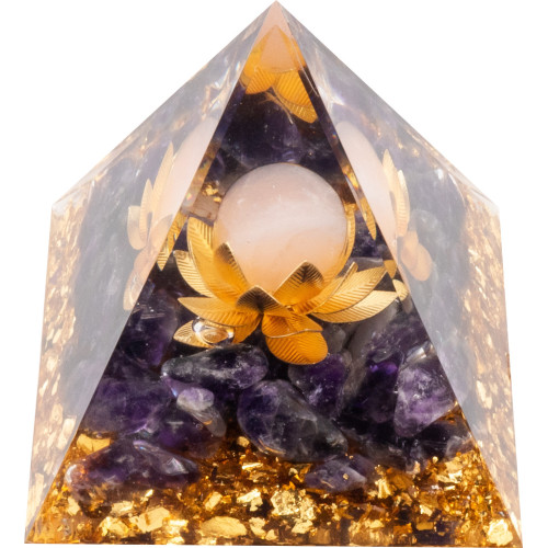 Pyramide Orgonite Amésia - Résine et Améthyste - Lily Parker 2