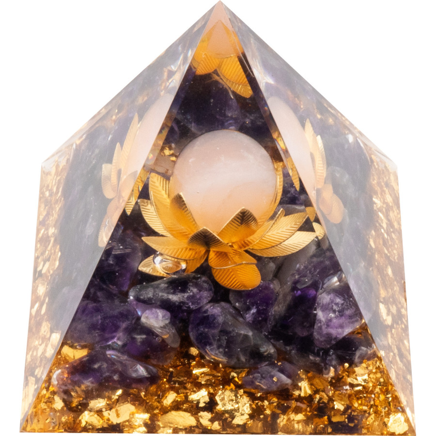 Pyramide Orgonite Amésia - Résine et Améthyste - Lily Parker