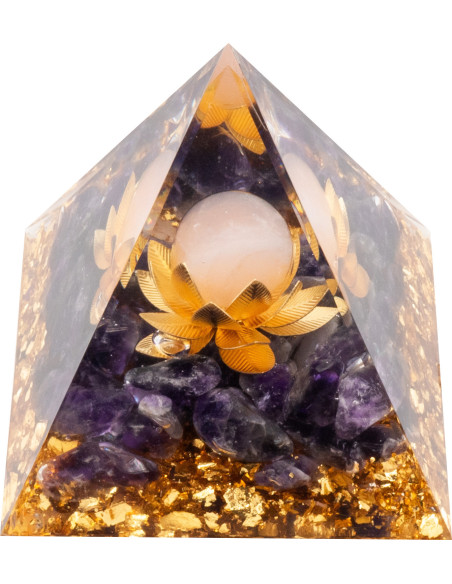 Pyramide Orgonite Amésia - Résine et Améthyste - Lily Parker