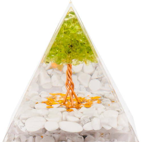 Pyramide Orgonite Emerka - Résine et Quartz Vert - Lily Parker