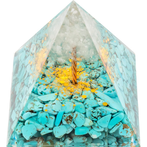 Pyramide Orgonite Turka - Résine et Cristal de Roche - Lily Parker 2