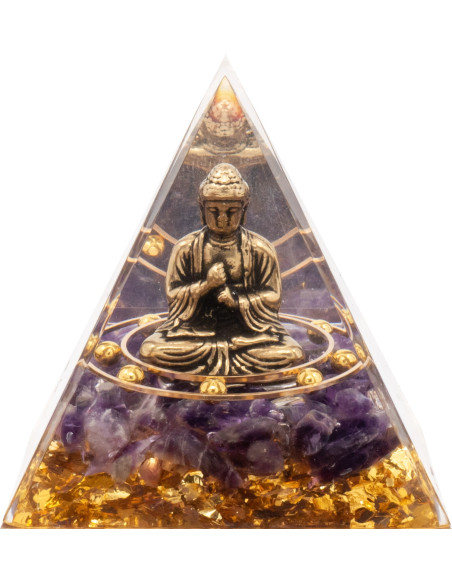 Pyramide Orgonite Ametis - Résine et Améthyste - Lily Parker