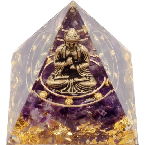 Pyramide Orgonite Ametis - Résine et Améthyste - Lily Parker 2