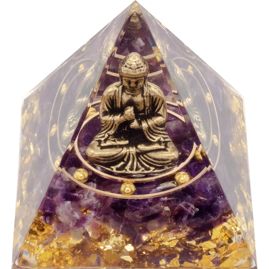 Pyramide Orgonite Ametis - Résine et Améthyste - Lily Parker