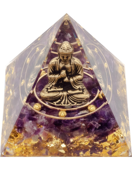 Pyramide Orgonite Ametis - Résine et Améthyste - Lily Parker