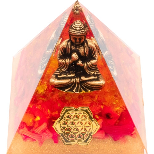 Pyramide Orgonite Coralya - Résine et Quartz Jaune - Lily Parker 2