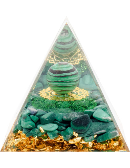 Pyramide Orgonite Malacha - Résine et Malachite - Lily Parker