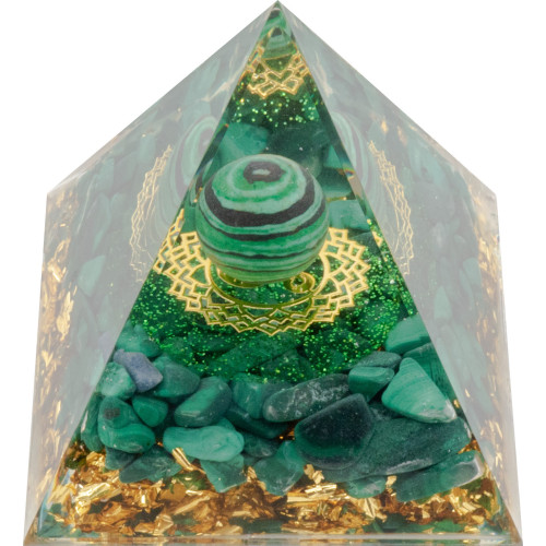 Pyramide Orgonite Malacha - Résine et Malachite - Lily Parker 2