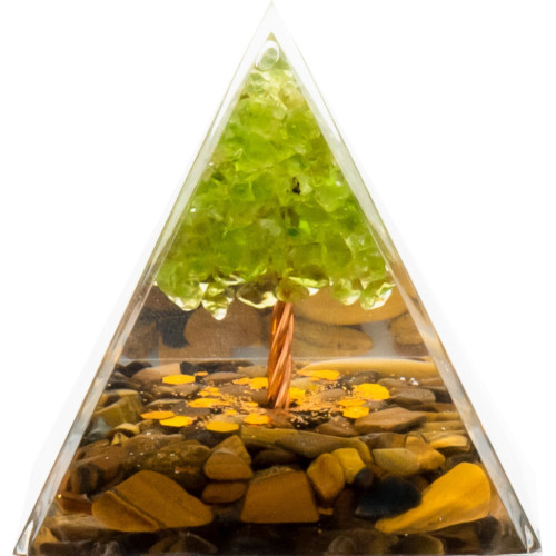 Pyramide Orgonite Tigera - Résine et Œil de Tigre - Lily Parker