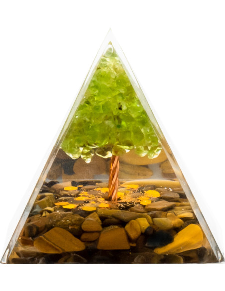 Pyramide Orgonite Tigera - Résine et Œil de Tigre - Lily Parker