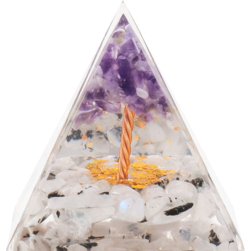 Pyramide Orgonite Tourma - Résine et Quartz Tourmaliné - Lily Parker