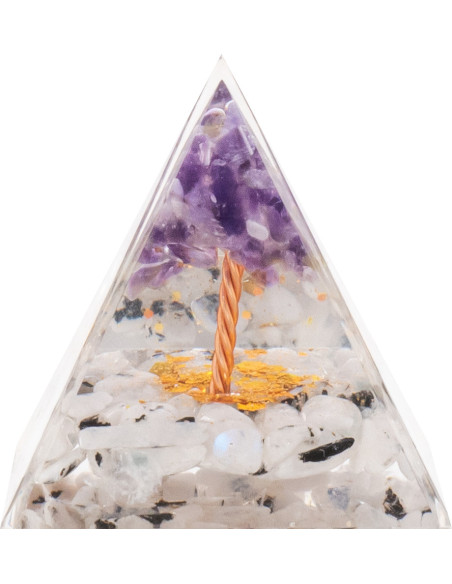 Pyramide Orgonite Tourma - Résine et Quartz Tourmaliné - Lily Parker