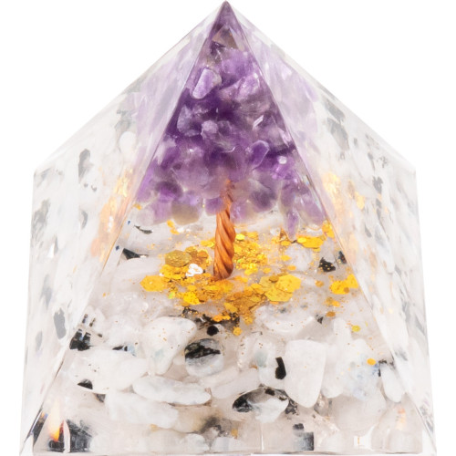 Pyramide Orgonite Tourma - Résine et Quartz Tourmaliné - Lily Parker 2