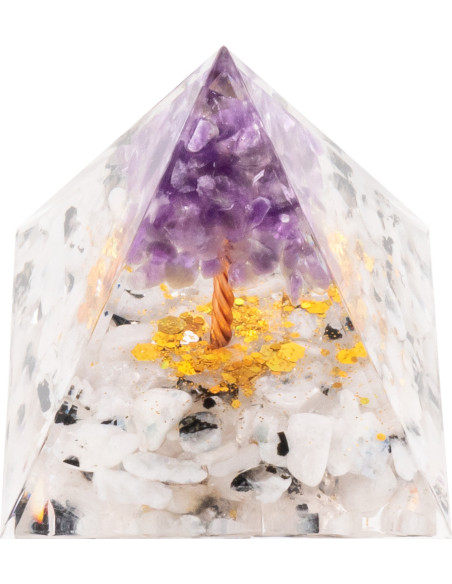 Pyramide Orgonite Tourma - Résine et Quartz Tourmaliné - Lily Parker