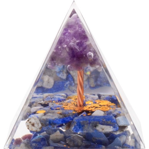 Pyramide Orgonite Sodara - Résine et Sodalite - Lily Parker