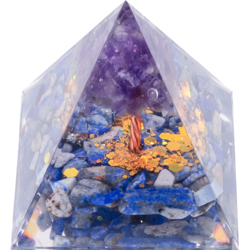Pyramide Orgonite Sodara - Résine et Sodalite - Lily Parker 2