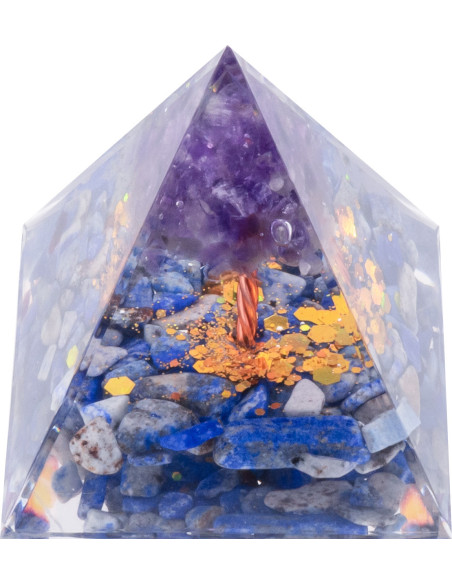 Pyramide Orgonite Sodara - Résine et Sodalite - Lily Parker