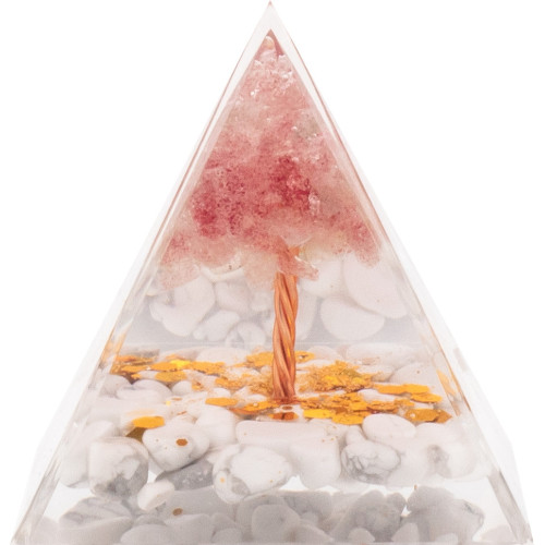 Pyramide Orgonite Howlia - Résine et Quartz Rose - Lily Parker