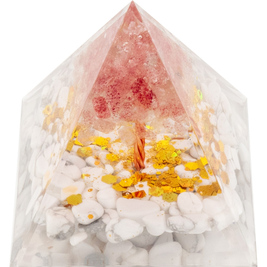 Pyramide Orgonite Howlia - Résine et Quartz Rose - Lily Parker