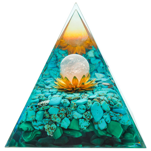 Pyramide Orgonite Turena - Résine et Quartz Rose - Lily Parker