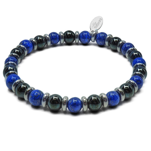 Bracelet "Bye Bye Blues" - Hématite & Lapis Lazuli - Lily Parker