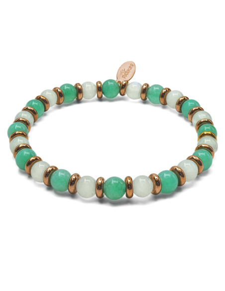 Bracelet "Essence Féminine" - Amazonite & Pierre de lune - Lily Parker
