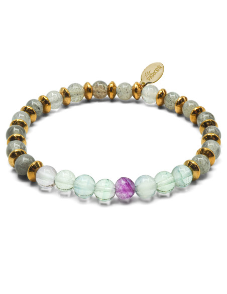 Bracelet "Bye Bye Fatigue" - Labradorite & Fluorite - Lily Parker