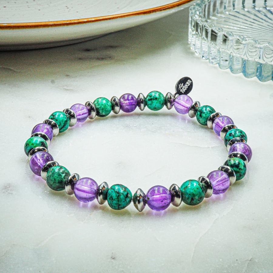 Bracelet "Relax Max" - Améthyste & Turquoise - Lily Parker