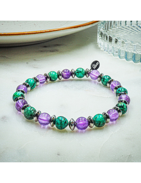 Bracelet "Relax Max" - Améthyste & Turquoise - Lily Parker