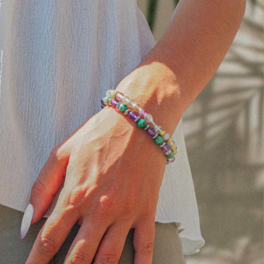 Bracelet "Relax Max" - Améthyste & Turquoise - Lily Parker
