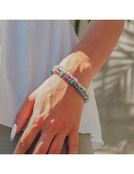 Bracelet "Relax Max" - Améthyste & Turquoise - Lily Parker