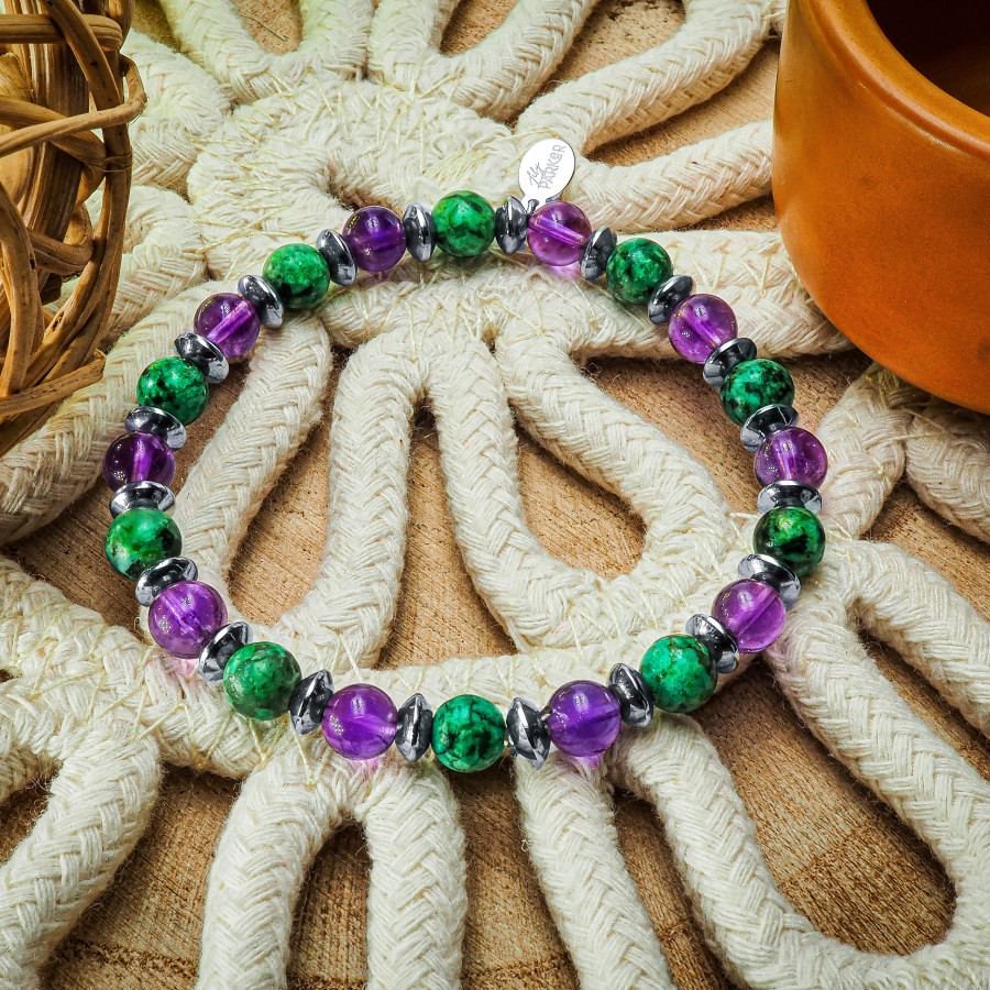 Bracelet "Relax Max" - Améthyste & Turquoise - Lily Parker