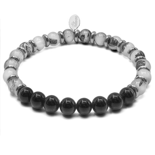 Bracelet "Bouclier Vital" - Quartz Rutile & Tourmaline - Lily Parker