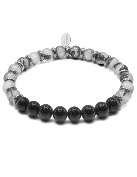 Bracelet "Bouclier Vital" - Quartz Rutile & Tourmaline - Lily Parker