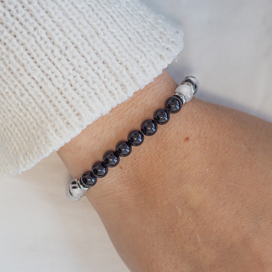 Bracelet "Bouclier Vital" - Quartz Rutile & Tourmaline - Lily Parker