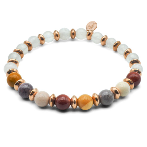 Bracelet "Super Girl" - Pierre de Lune & Mookaite - Lily Parker