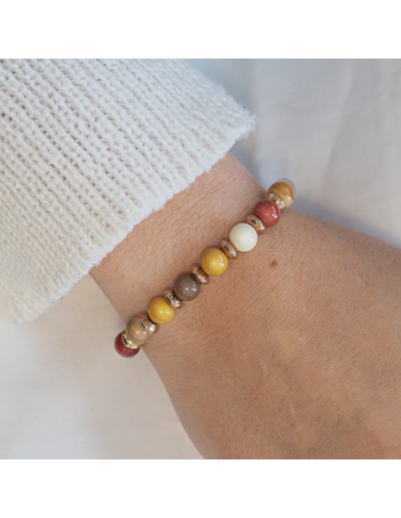Bracelet "Super Girl" - Pierre de Lune & Mookaite - Lily Parker