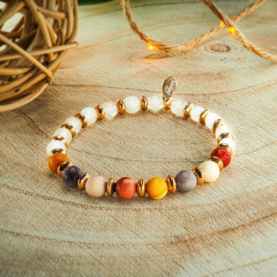 Bracelet "Super Girl" - Pierre de Lune & Mookaite - Lily Parker