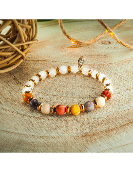 Bracelet "Super Girl" - Pierre de Lune & Mookaite - Lily Parker