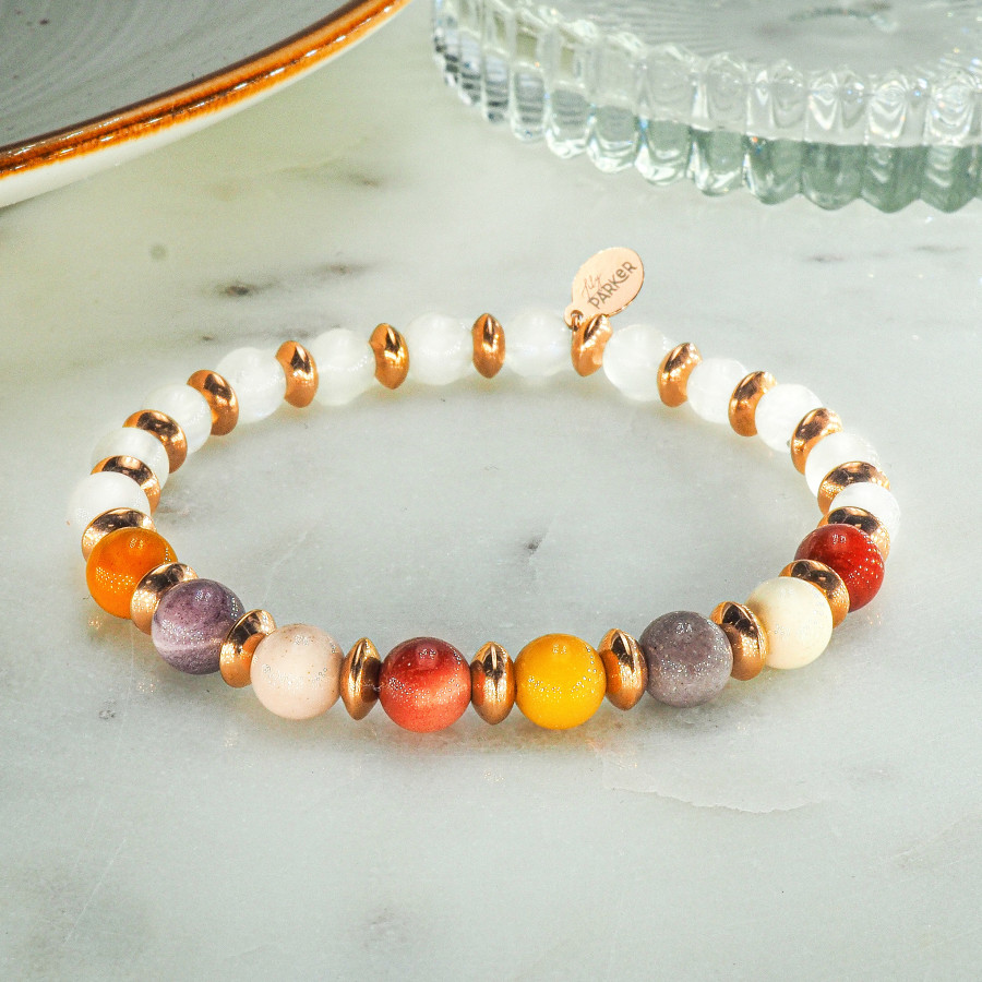 Bracelet "Super Girl" - Pierre de Lune & Mookaite - Lily Parker