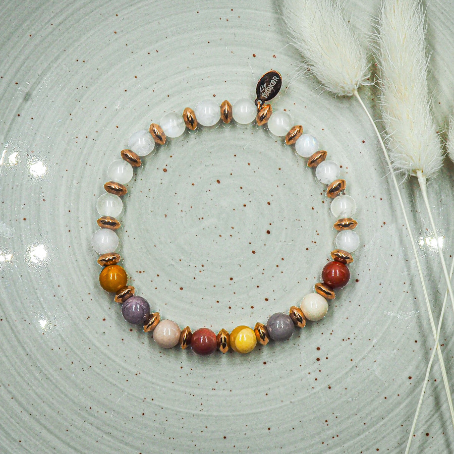Bracelet "Super Girl" - Pierre de Lune & Mookaite - Lily Parker