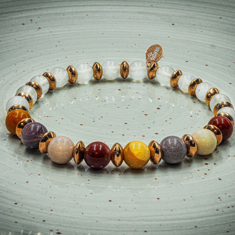 Bracelet "Super Girl" - Pierre de Lune & Mookaite - Lily Parker