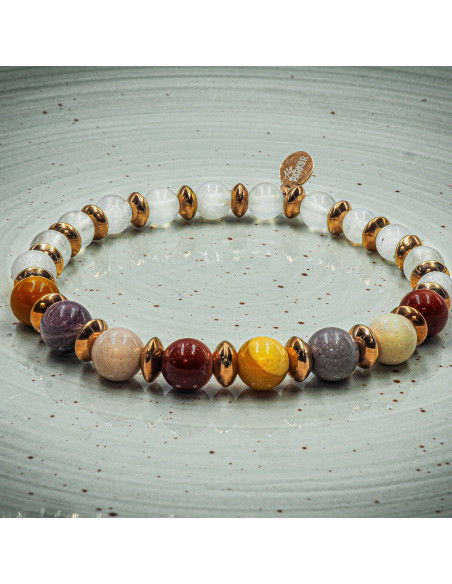Bracelet "Super Girl" - Pierre de Lune & Mookaite - Lily Parker