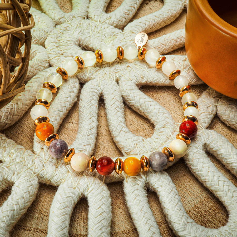 Bracelet "Super Girl" - Pierre de Lune & Mookaite - Lily Parker