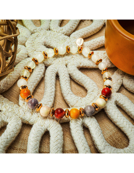 Bracelet "Super Girl" - Pierre de Lune & Mookaite - Lily Parker