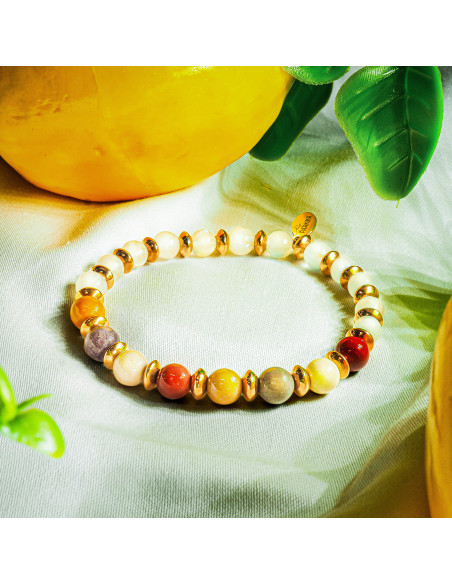 Bracelet "Super Girl" - Pierre de Lune & Mookaite - Lily Parker