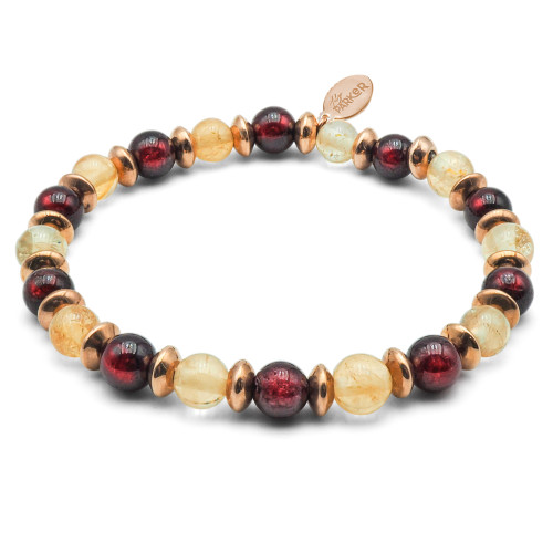 Bracelet "Power Boost" - Citrine & Grenat - Lily Parker