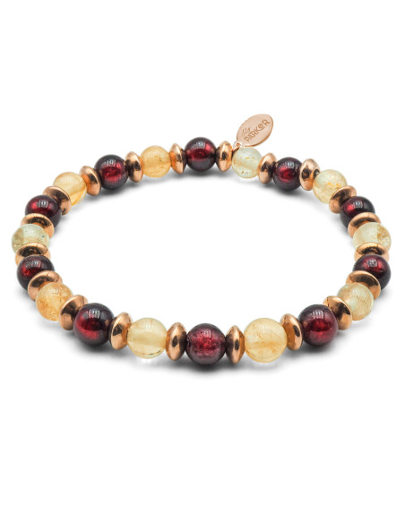 Bracelet "Power Boost" - Citrine & Grenat - Lily Parker
